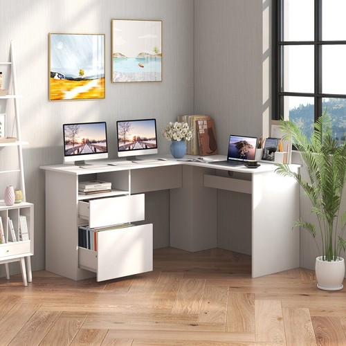 Shaped computer desk - shaped, 150cm