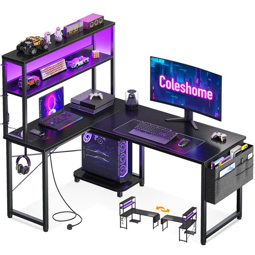 Coleshome shaped gaming desk - coleshome,
