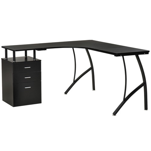 Homcom shaped corner desk - corner,