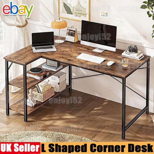Shaped computer gaming desk - computer,