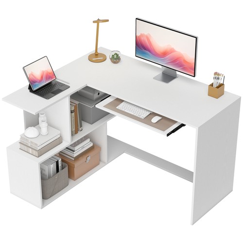 Homcom shaped corner desk - homcom,