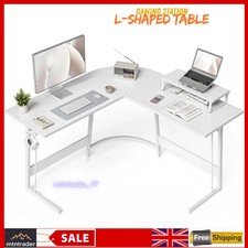 120Cm White L Shaped Gaming