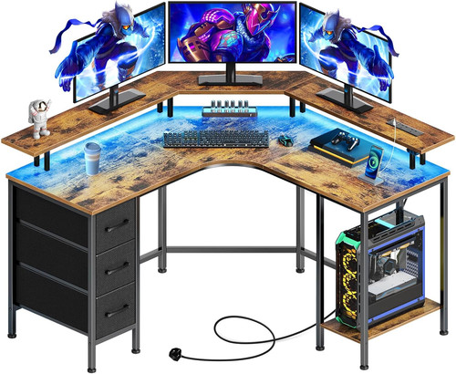 Shaped gaming desk corner - desk,,