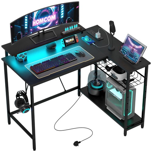Homcom shaped desk with - homcom, l