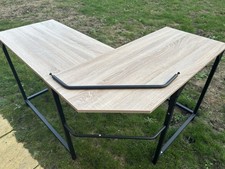 L Shaped Corner Desk Light Oak