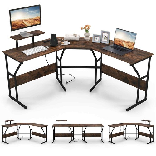 Costway shaped desk corner - costway, l-shaped