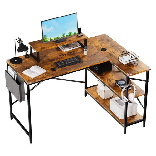 Shaped computer desk study - l-shaped,