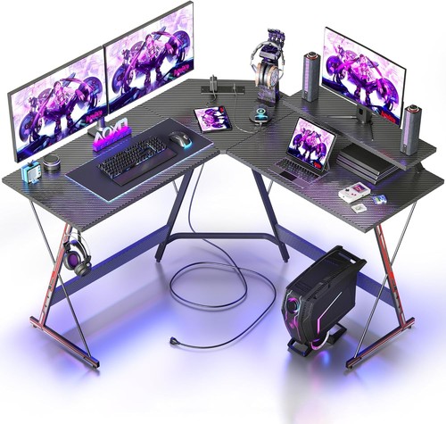 Shaped gaming desk - shaped,