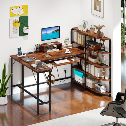 Shaped corner computer desk - l,