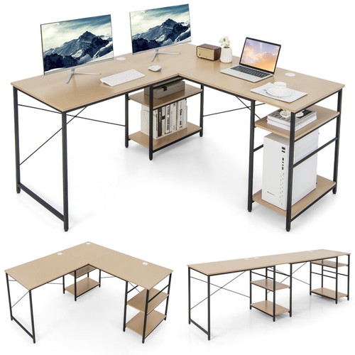Large shaped computer desk - large,