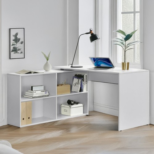 Shaped corner computer - computer, desk