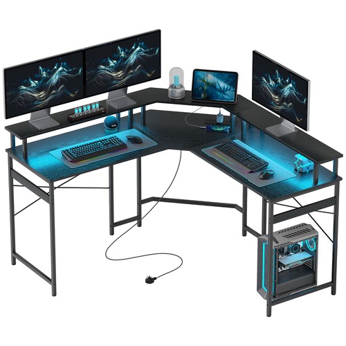 Homcom shaped desk - shaped,