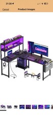 Coleshome L-Shaped Gaming Desk