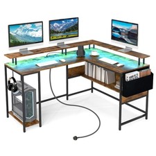 COSTWAY L-Shaped Gaming Desk